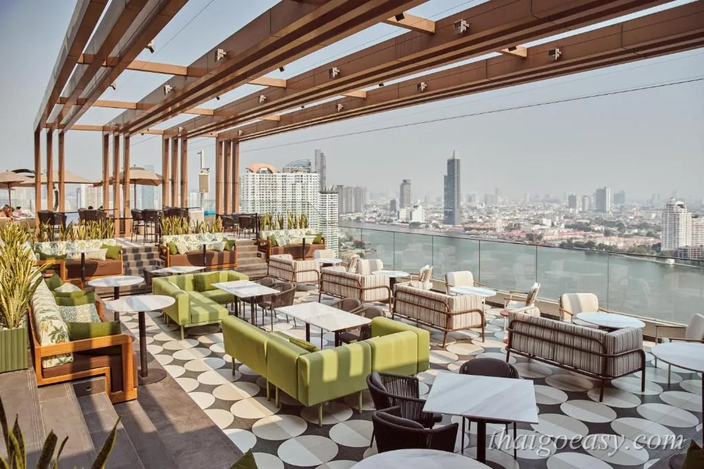 曼谷河畔安凡尼飯店河畔頂樓餐廳景觀