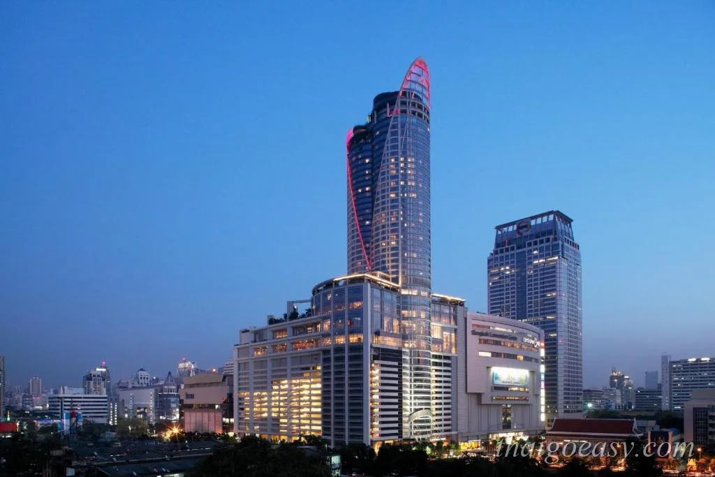 盛泰蘭中央世界中心格蘭德飯店夜景外觀