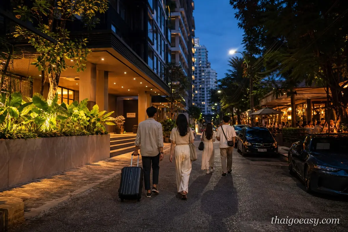 曼谷 Thonglo 入夜後的餐酒館街景