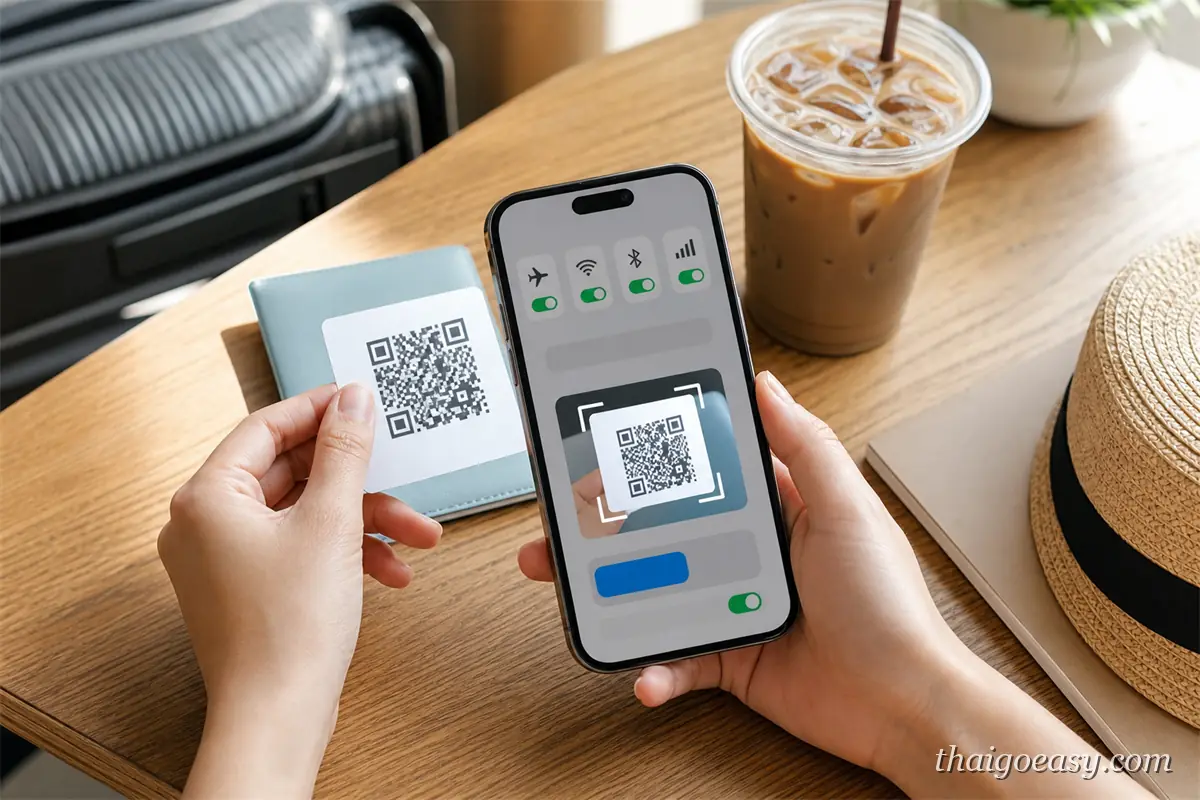 掃描QR Code安裝泰國eSIM的手機設定畫面